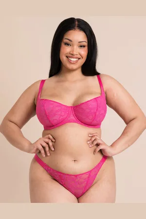 Curvy Kate All Night Lace Scooped Multiway Balcony Bra Hot Pink/ Blush