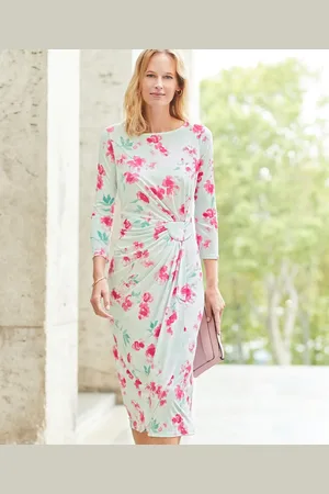 Damart Floral Gathered Waist Dress