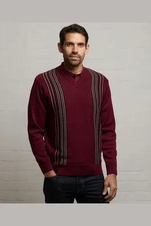 Damart Gabicci Pattern Front Knit V-neck Jumper