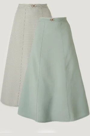 Damart Pack of 2 Panelled Skirts
