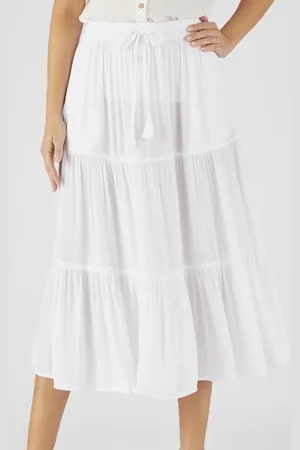 Damart Crinkle Tiered Skirt