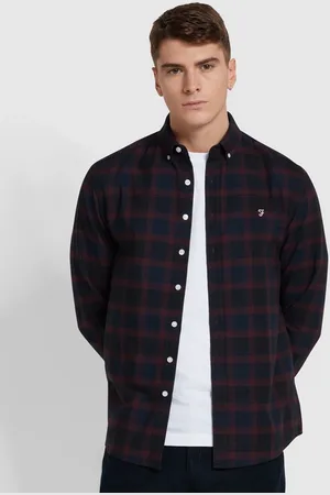 Damart Farah Oxford Check Long Sleeved Shirt
