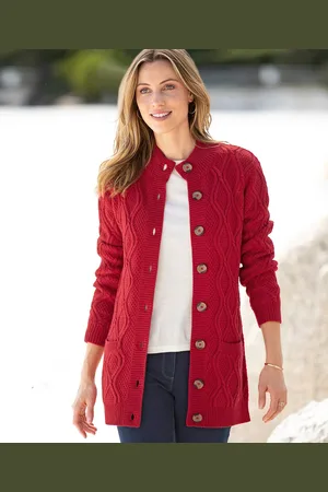 Damart Button-neck Cardigan