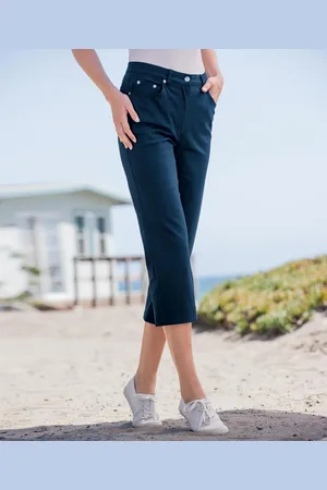 Damart Cotton Stretch Cropped Trousers
