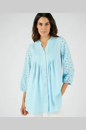 Damart Embroidered Tunic Blouse