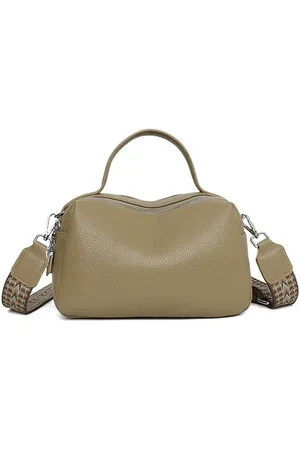 Damart Envy - Leather Shoulder Bag with Patterened Strap