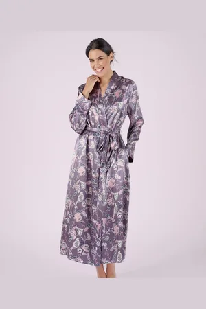 Damart Satin Print Dressing Gown