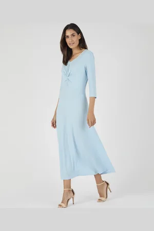 Damart Knot Front V-Neck Printed Dress