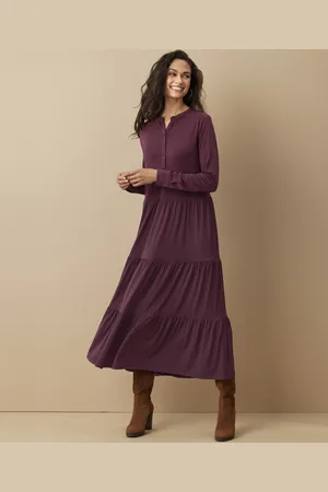 Damart Jersey Tiered Dress