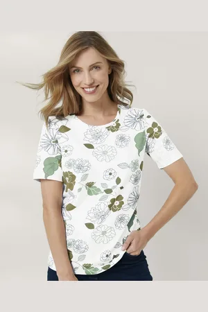 Damart Skin Soft Floral Print Cotton T-shirt