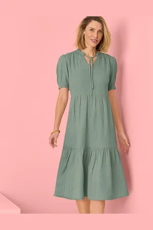 Damart Pure Cotton Tiered Dress