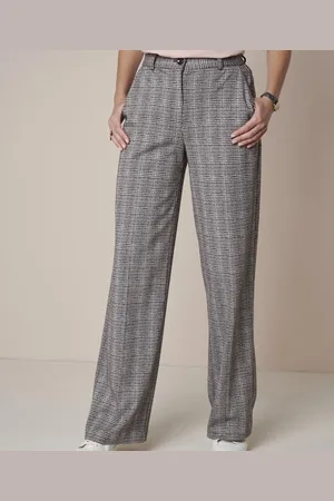 Damart Check Wide-leg Trousers