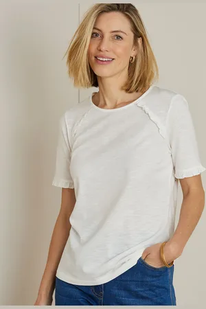 Damart Skin Soft Ruffle Trim T-shirt