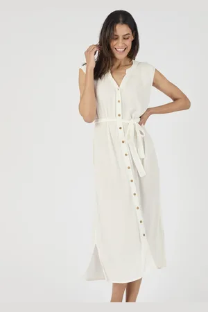 Damart Button through Crinkle Dress