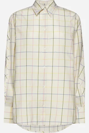Totême Check print cotton shirt