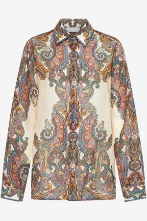 ZIMMERMANN Ottie print ramie shirt