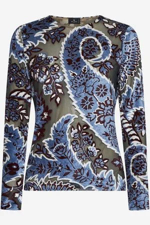 Etro Devore’ velvet top