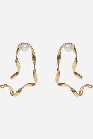 DRIES VAN NOTEN Pearl ribbon earrings