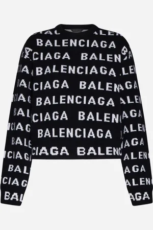 Balenciaga Logo wool cropped sweater