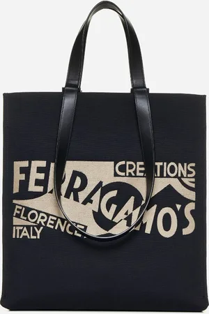 Salvatore Ferragamo Resort canvas tote bag