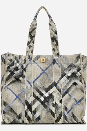 Burberry Check knit medium tote bag