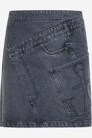 J.W.Anderson Grey denim Twisted miniskirt