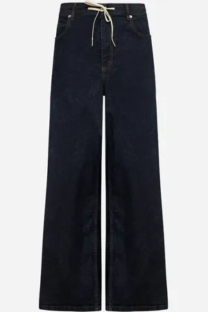 Marni Black marble denim wide-leg jeans
