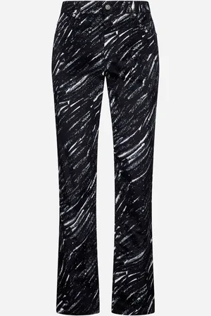 Marni Black Crayon print flocked denim jeans