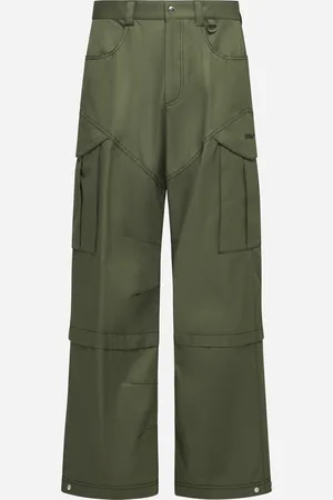OFF-WHITE Green cotton cargo trousers