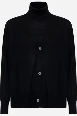 BLANCA Black virgin wool twin set