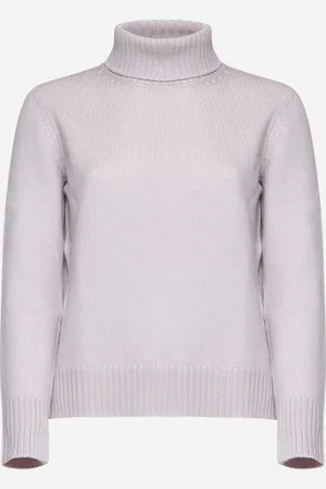 BLANCA Pink virgin wool turtleneck sweater