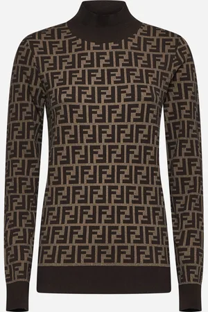 Fendi Brown FF cotton sweater