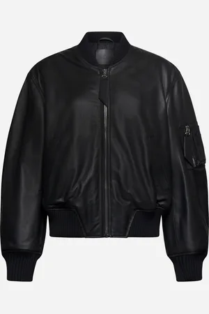 The Attico Oversized leather bomber jacket