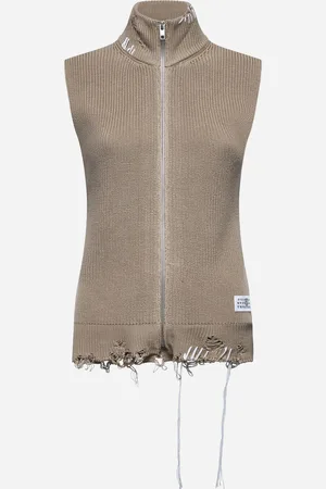 Maison Margiela Zip-up cotton vest