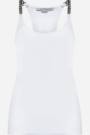 Stella McCartney Chain straps cotton tank top