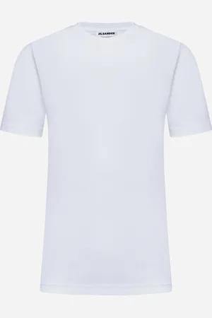 Jil Sander White cotton jersey crewneck T-shirt
