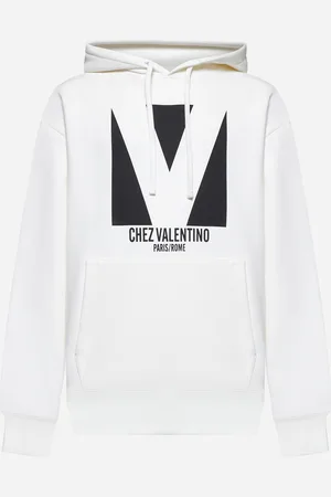 VALENTINO White Chez print hoodie