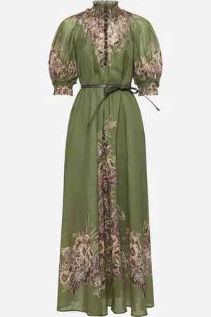 ZIMMERMANN Ottie print ramie maxi dress