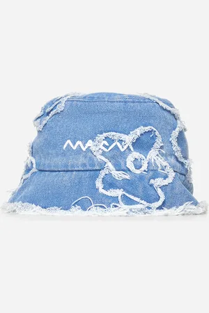 Marni Blue denim patches bucket hat