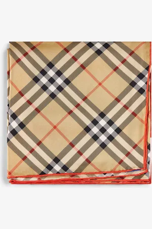 Burberry Beige Check silk scarf