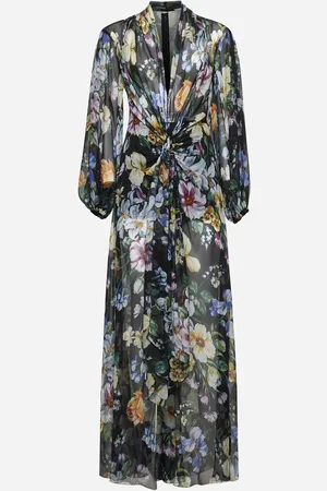 Dolce & Gabbana Floral print long chiffon dress