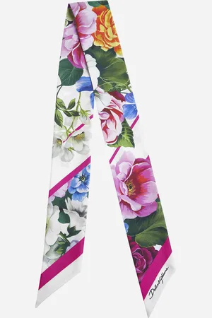 Dolce & Gabbana Floral print silk twill headscarf