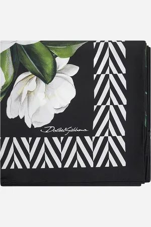 Dolce & Gabbana Gardenia print silk twill scarf