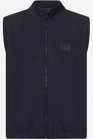 Dolce & Gabbana Blue canvas logo plate vest