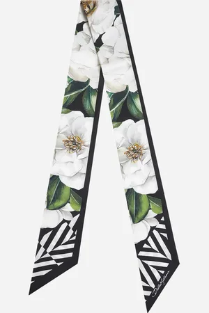 Dolce & Gabbana Gardenia print silk twill headscarf