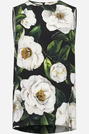 Dolce & Gabbana Gardenia print sleeveless top