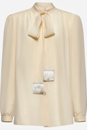 VALENTINO Ivory crepe de chine shirt