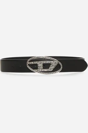 Diesel Black B-1dr Strass belt