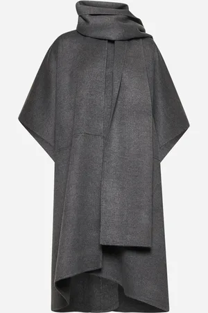 Totême Grey wool scarf coat