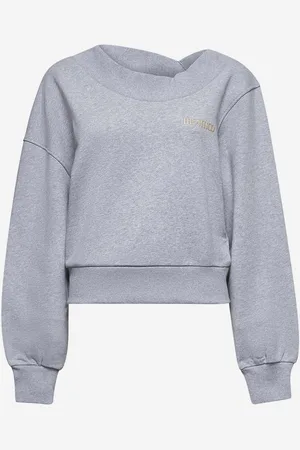 The Attico Grey cotton logo sweatshirt